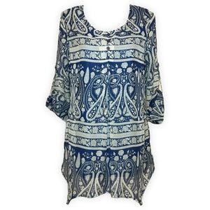 Hibelle Floral Paisley Top Size Large